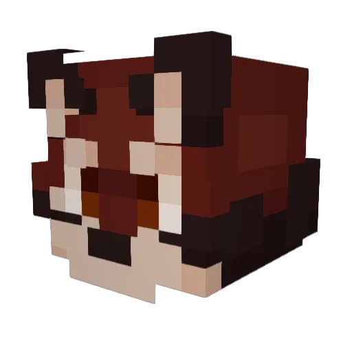Catupus Minecraft avatar head, 3D render