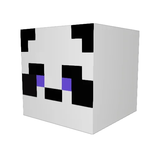 Catwogirl Minecraft avatar head, 3D render