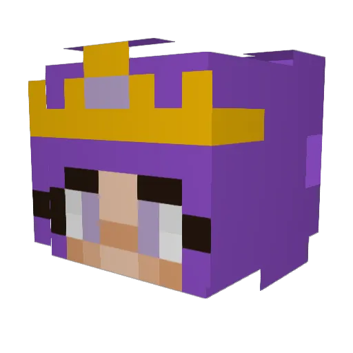 CatwomanCelia Minecraft avatar head, 3D render