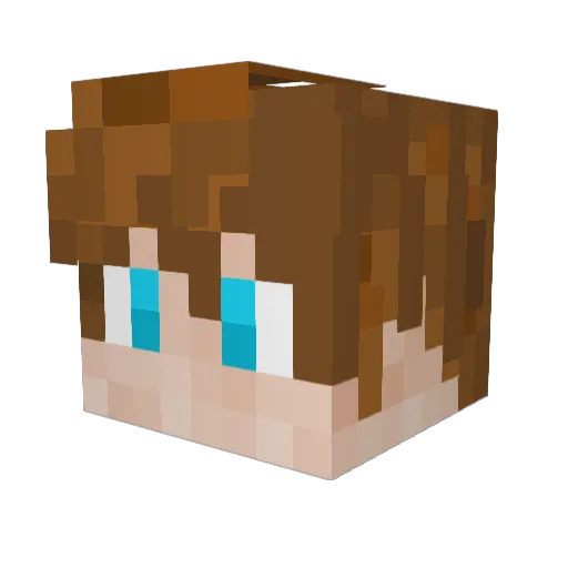 Caty98 Minecraft avatar head, 3D render