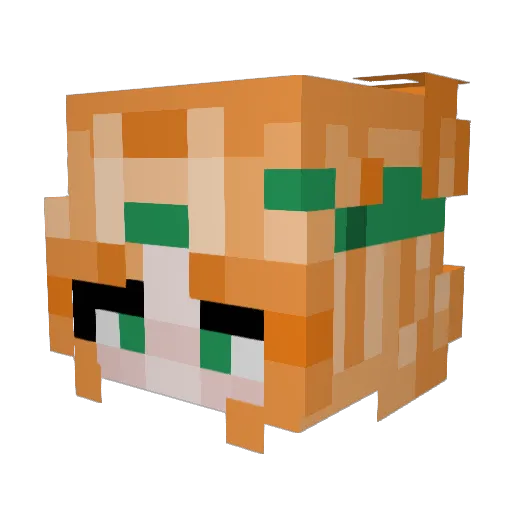 Catyca Minecraft avatar head, 3D render