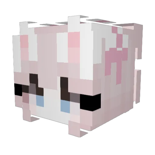 CatzZZwa Minecraft avatar head, 3D render