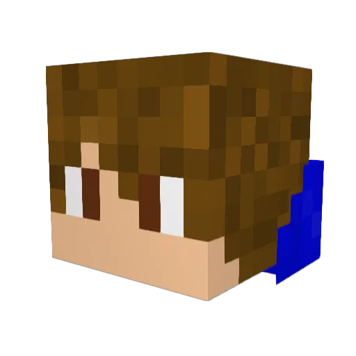 Catzal Minecraft avatar head, 3D render