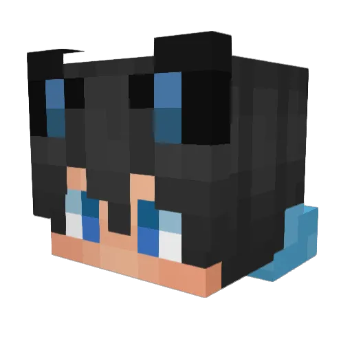 Catzin_7 Minecraft avatar head, 3D render