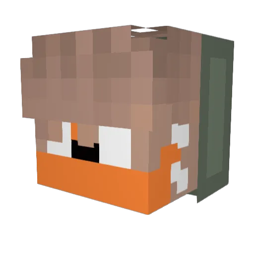 CauT1oNz Minecraft avatar head, 3D render