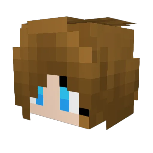 CauaMiraTorta Minecraft avatar head, 3D render