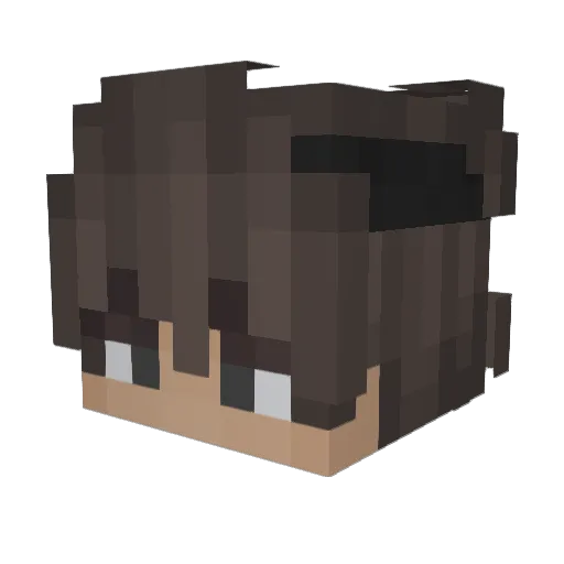 Cauann1 Minecraft avatar head, 3D render