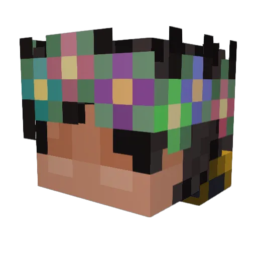 Caublasian Minecraft avatar head, 3D render