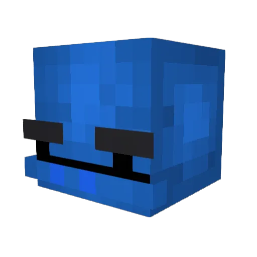 Cauciuc Minecraft avatar head, 3D render