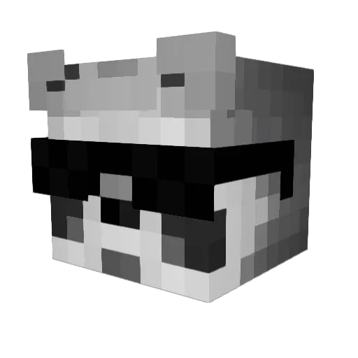 Caudilho Minecraft avatar head, 3D render