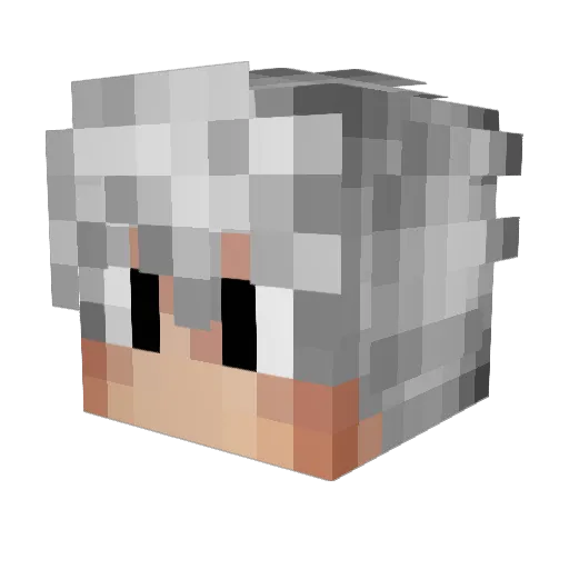 Caueh_ Minecraft avatar head, 3D render