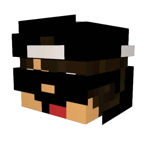 Cauezeira Minecraft avatar head, 3D render