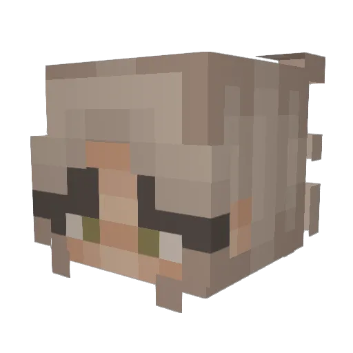 CaughtU Minecraft avatar head, 3D render