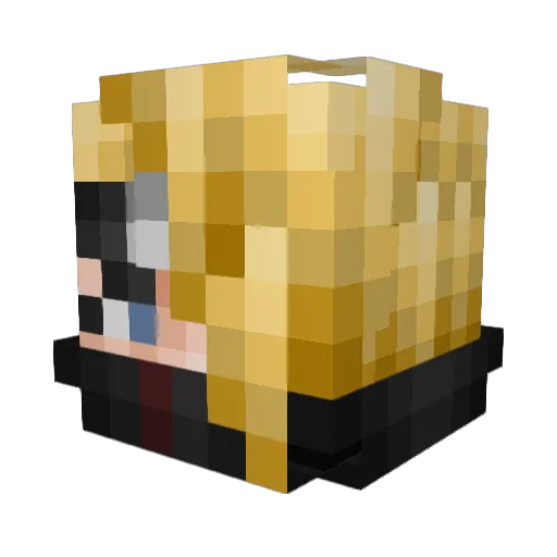 CausableCamp Minecraft avatar head, 3D render