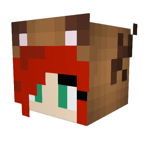 Causalcrash Minecraft avatar head, 3D render