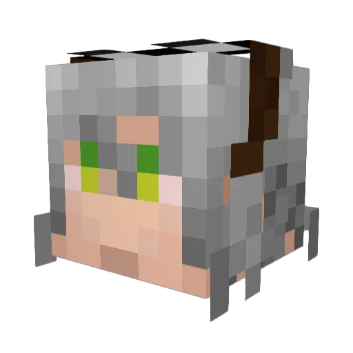 Caussell Minecraft avatar head, 3D render