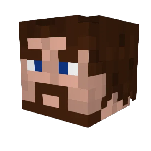 CausticSprite Minecraft avatar head, 3D render