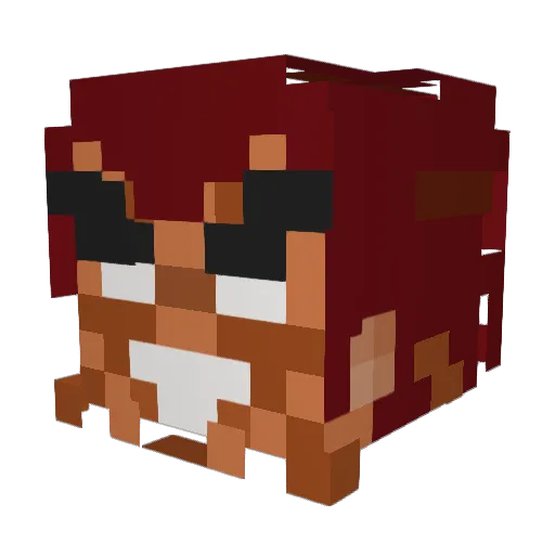 CaustickGD Minecraft avatar head, 3D render