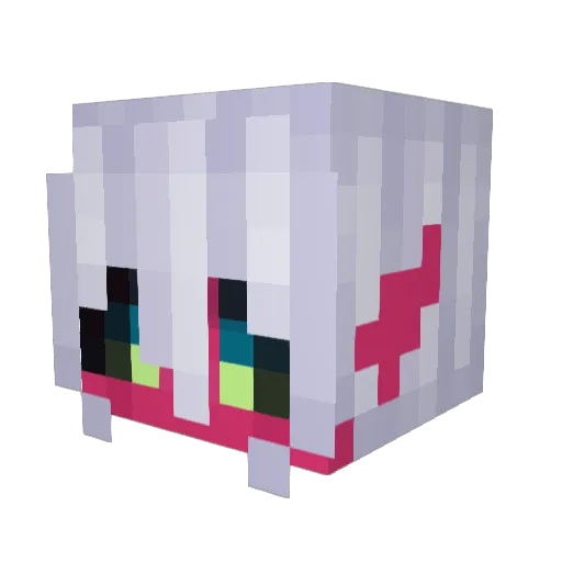 Caution0L Minecraft avatar head, 3D render