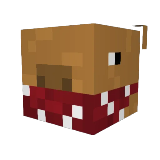 Cav12803 Minecraft avatar head, 3D render