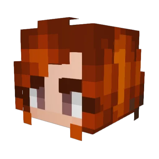 CavCavv Minecraft avatar head, 3D render