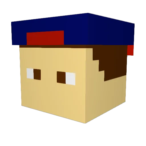 CavRak Minecraft avatar head, 3D render