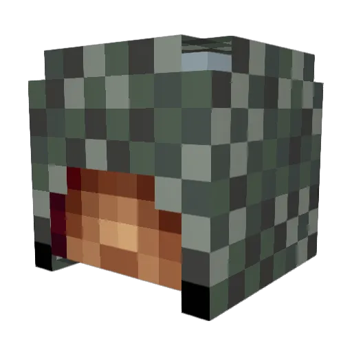 Cavabian Minecraft avatar head, 3D render