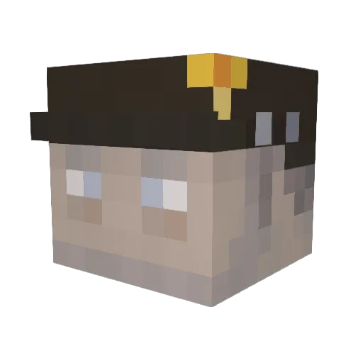 Cavalier_13 Minecraft avatar head, 3D render