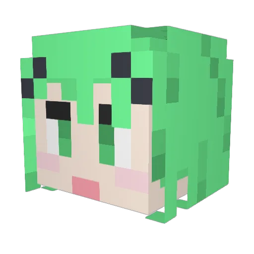 Cavalry04 Minecraft avatar head, 3D render