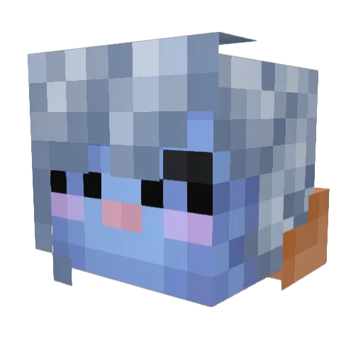 Cavariel Minecraft avatar head, 3D render