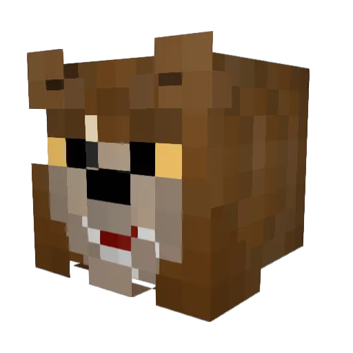 CaveBear7 Minecraft avatar head, 3D render