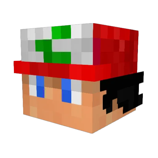 CaveCooch Minecraft avatar head, 3D render