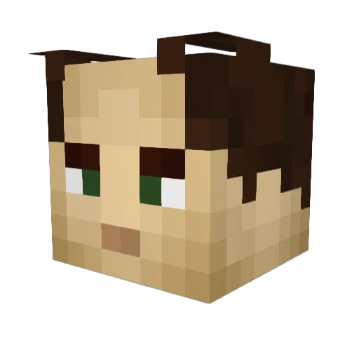 CaveCrawler2001 Minecraft avatar head, 3D render