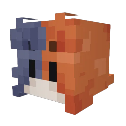 CaveDwelker Minecraft avatar head, 3D render