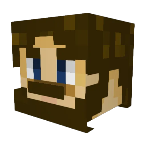 CaveInBlack Minecraft avatar head, 3D render