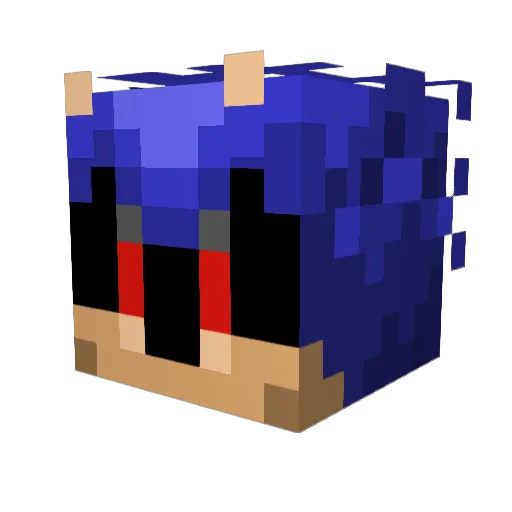 CaveManta Minecraft avatar head, 3D render