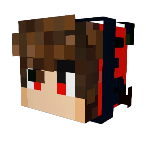 Cave_19 Minecraft avatar head, 3D render