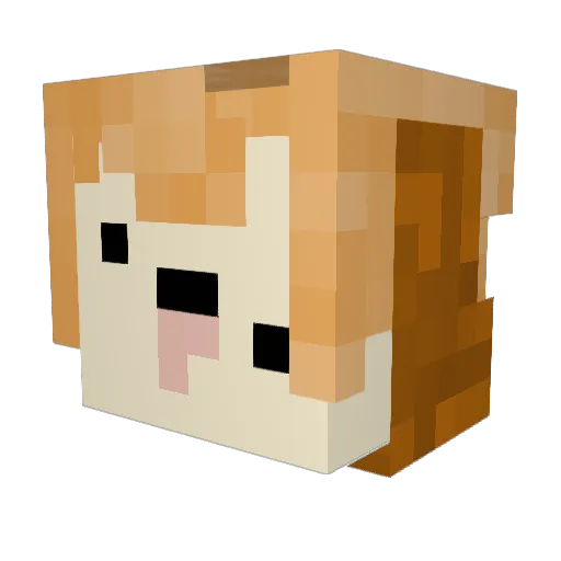 Cave_Tiger Minecraft avatar head, 3D render