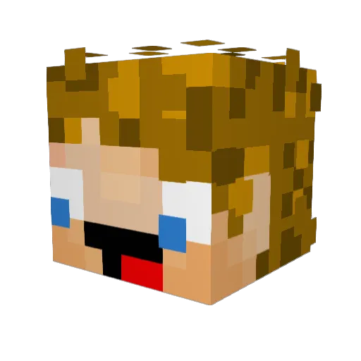 Caveman710 Minecraft avatar head, 3D render