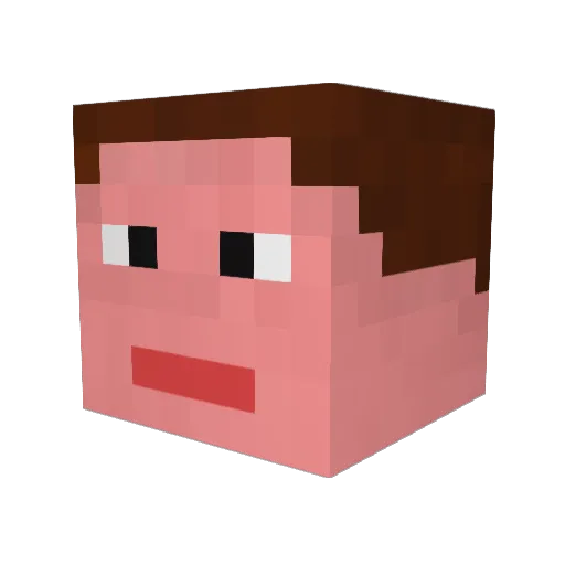 Caveman92 Minecraft avatar head, 3D render