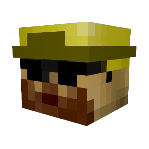 CavemanHaze Minecraft avatar head, 3D render