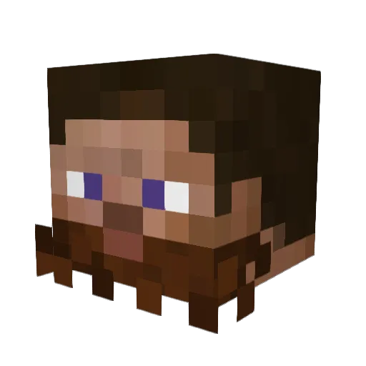CavemanOB Minecraft avatar head, 3D render
