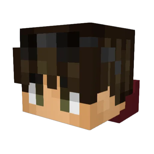 Cavemaster24 Minecraft avatar head, 3D render