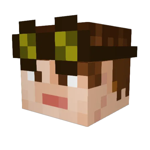 CavemasterX Minecraft avatar head, 3D render