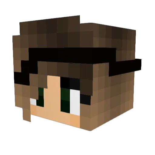 Caviar_ Minecraft avatar head, 3D render