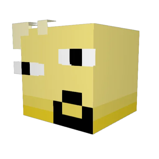 Cavic Minecraft avatar head, 3D render