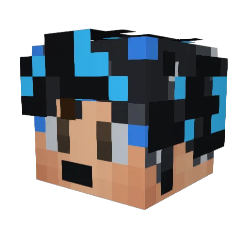 Cavid82 Minecraft avatar head, 3D render