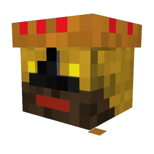 Cavlash Minecraft avatar head, 3D render