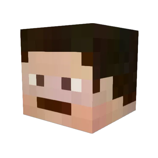 Cavspvp Minecraft avatar head, 3D render
