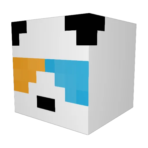Cavuldran Minecraft avatar head, 3D render